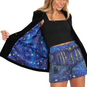 BlackMilk Starry Night Over The Rhône Black Velvet Blazer